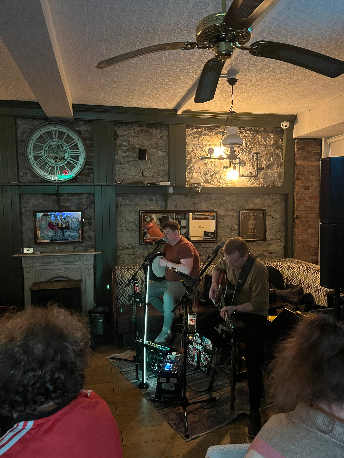 Guitar & bodhrán in the snug